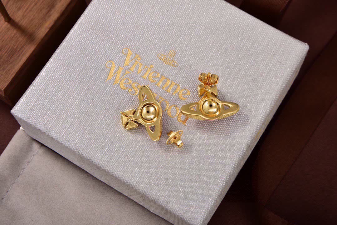 Vivienne Westwood Pink and Gold Earrings